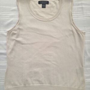 August Silk Cream Sleeveless Top